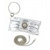 Evening Bags Wholesale - Silver Pleated PU Leather w/ Rhinestone Loop Wristlet Evening Bag